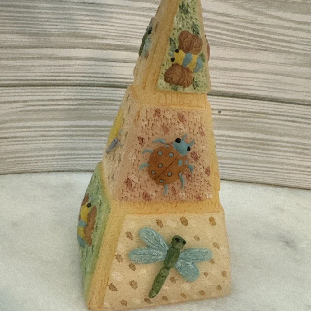 Vintage Pyramid Drip Colored Candle (New, Not Used)